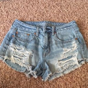 American Eagle high waisted jean shorts